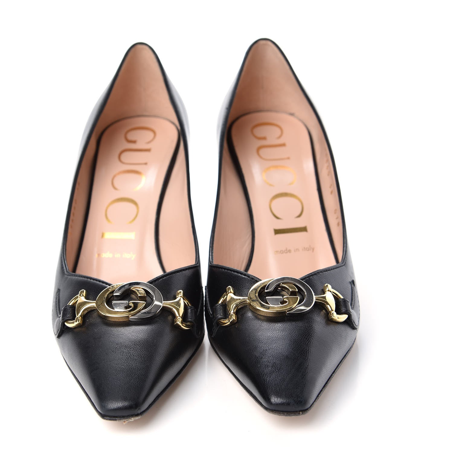 Gucci Malaga Kid Zumi 75mm Pumps 38 Black 2 of 11