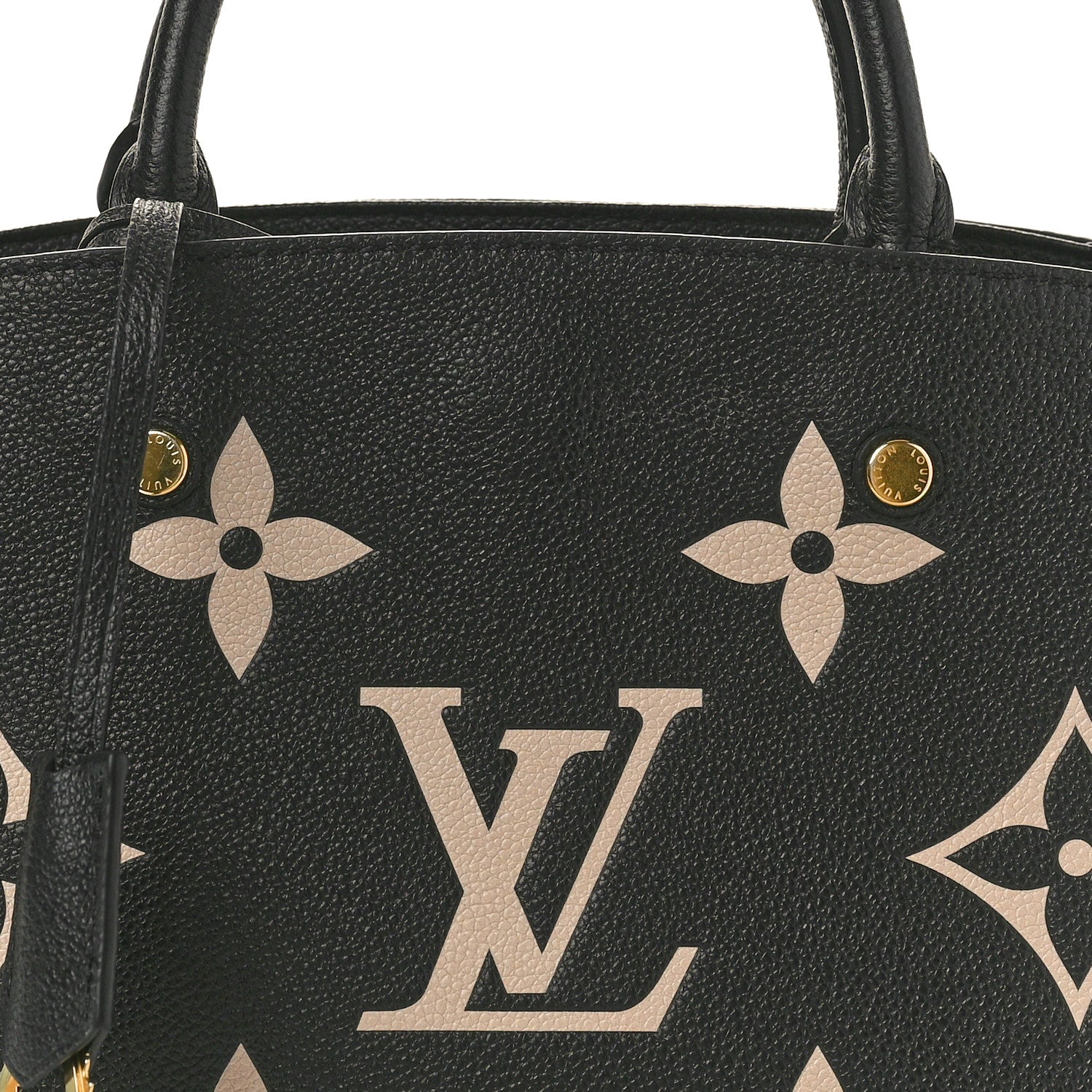 Louis Vuitton Empreinte Monogram Giant Montaigne BB Black Beige 7 of 9