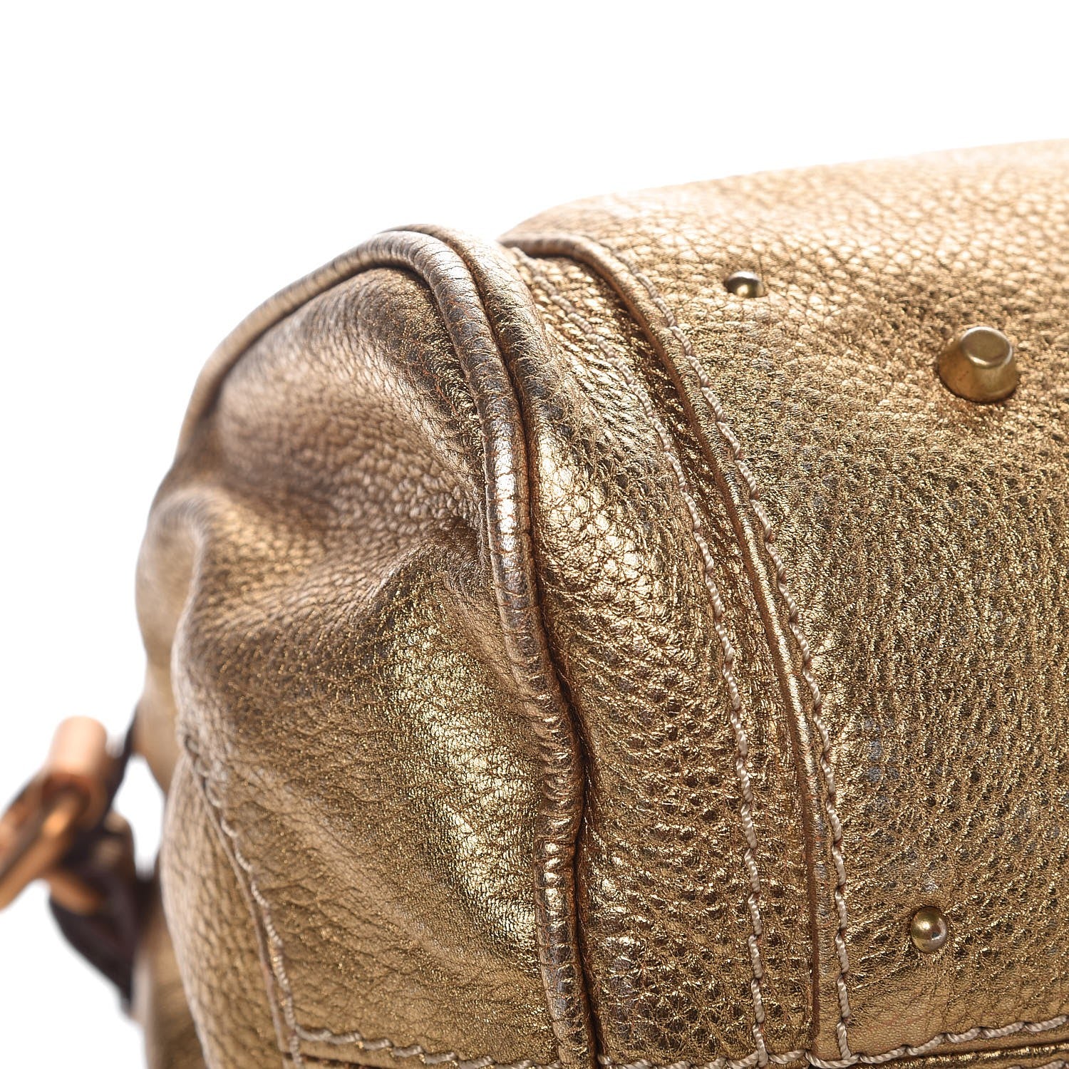 Chloe Metallic Calfskin Medium Paddington Satchel Gold 9 of 12