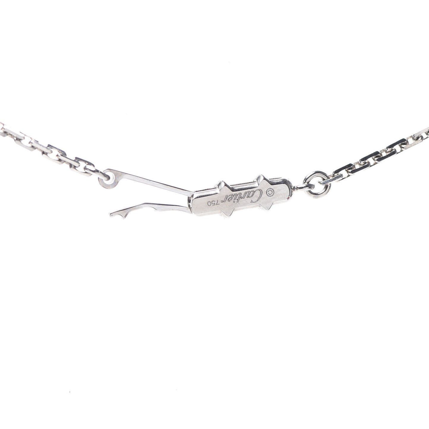 18K White Gold LOVE Drop Necklace
