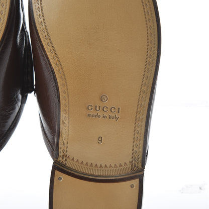 Gucci Goatskin Mens Horsebit Slippers 9 Light Brown 6 of 8