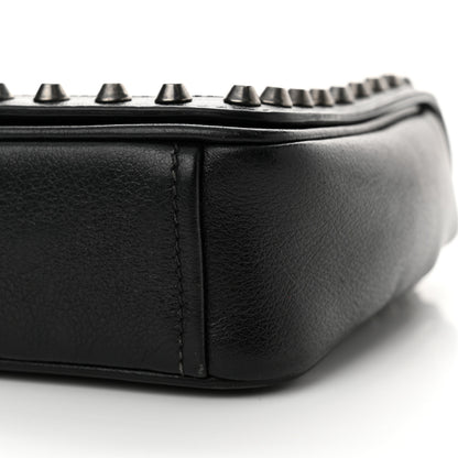 Prada Glace Calfskin Studded Crossbody Black 10 of 14
