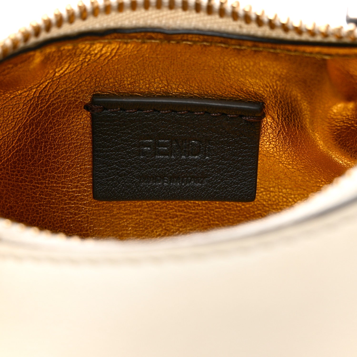 Fendi Vitello Grace Matte Nano Fendigraphy Hobo Charm White Ice 6 of 7