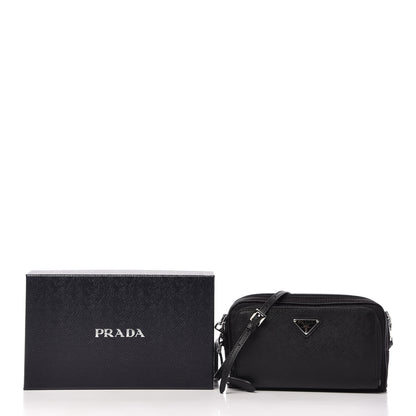 Prada Saffiano Tessuto Nylon Vela Mini Crossbody Bag Black 10 of 10