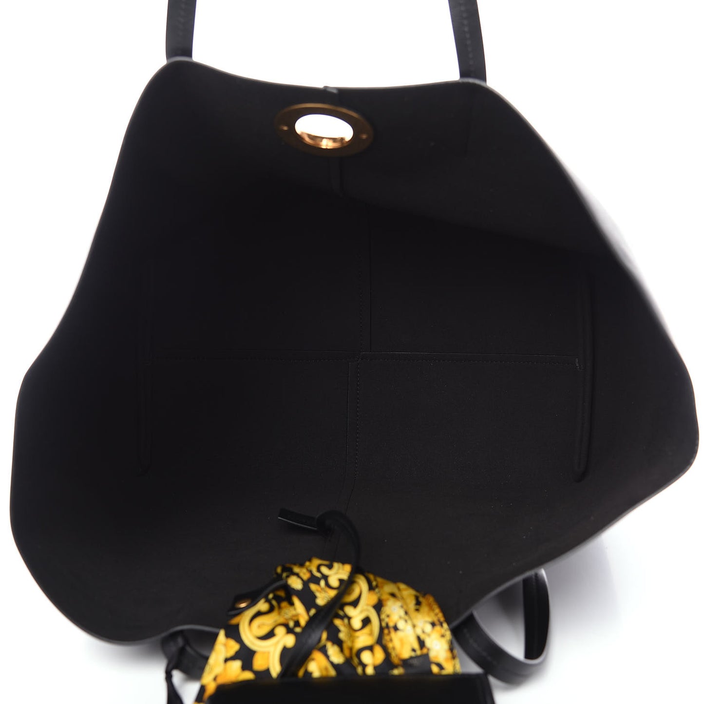 Calfskin Baroque Scarf Tote Black