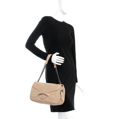 Bottega Veneta Nappa Intrecciato Rialto Shoulder Bag Mink 2 of 16