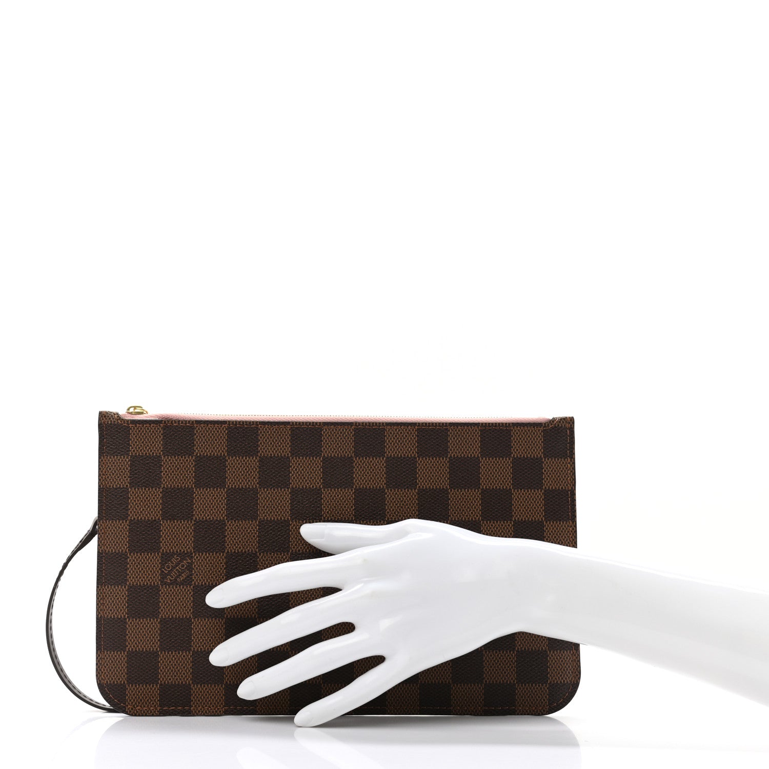 Louis Vuitton Damier Ebene Neverfull MM GM Pochette Rose Ballerine 2 of 7