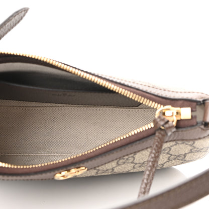 Gucci GG Supreme Monogram Textured Dollar Calfskin Small Ophidia Hobo Beige Ebony New Acero 5 of 11