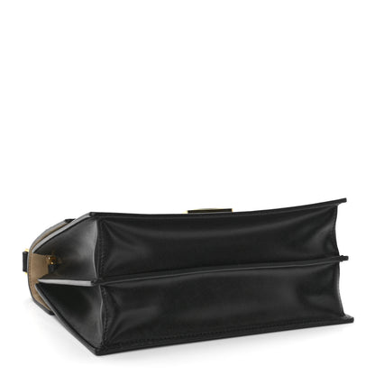 Fendi Vitello Liberty Bi-Color FF 1974 Embossed Chain Strap Kan U Shoulder Bag Black Maya 4 of 10