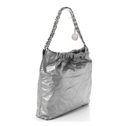 Chanel Metallic Calfskin Quilted Chanel 22 Silver 4 of 11