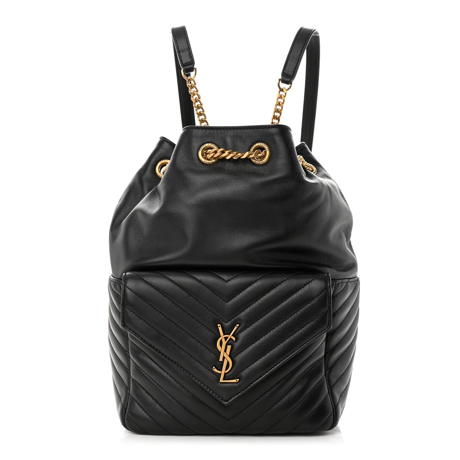 Saint Laurent Lambskin Matelasse Monogram Joe Backpack Black 1 of 11