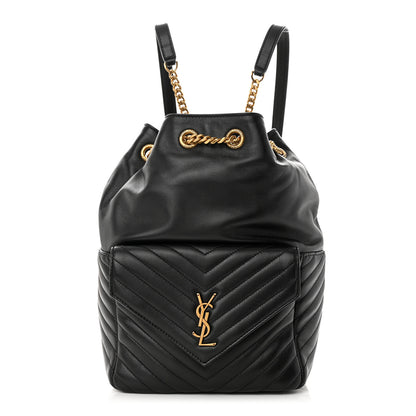 Saint Laurent Lambskin Matelasse Monogram Joe Backpack Black 1 of 11