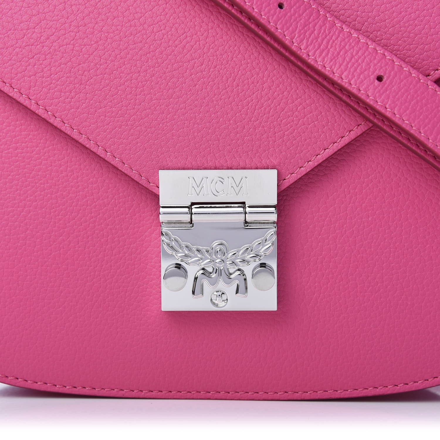 MCM Calfskin Patricia Small Crossbody Bag Sugar Pink 10 of 10