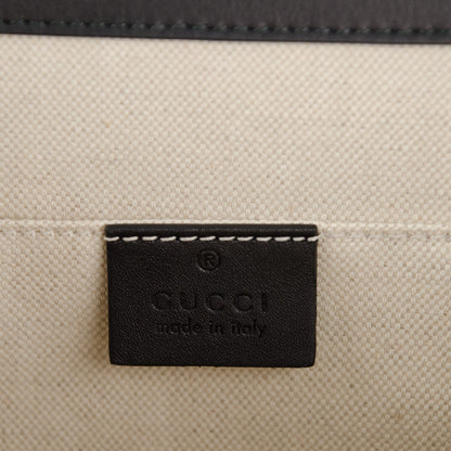 Gucci Calfskin Bamboo Web Large Dionysus Top Handle Bag Black Bright Evergreen Hibiscus Red 8 of 9