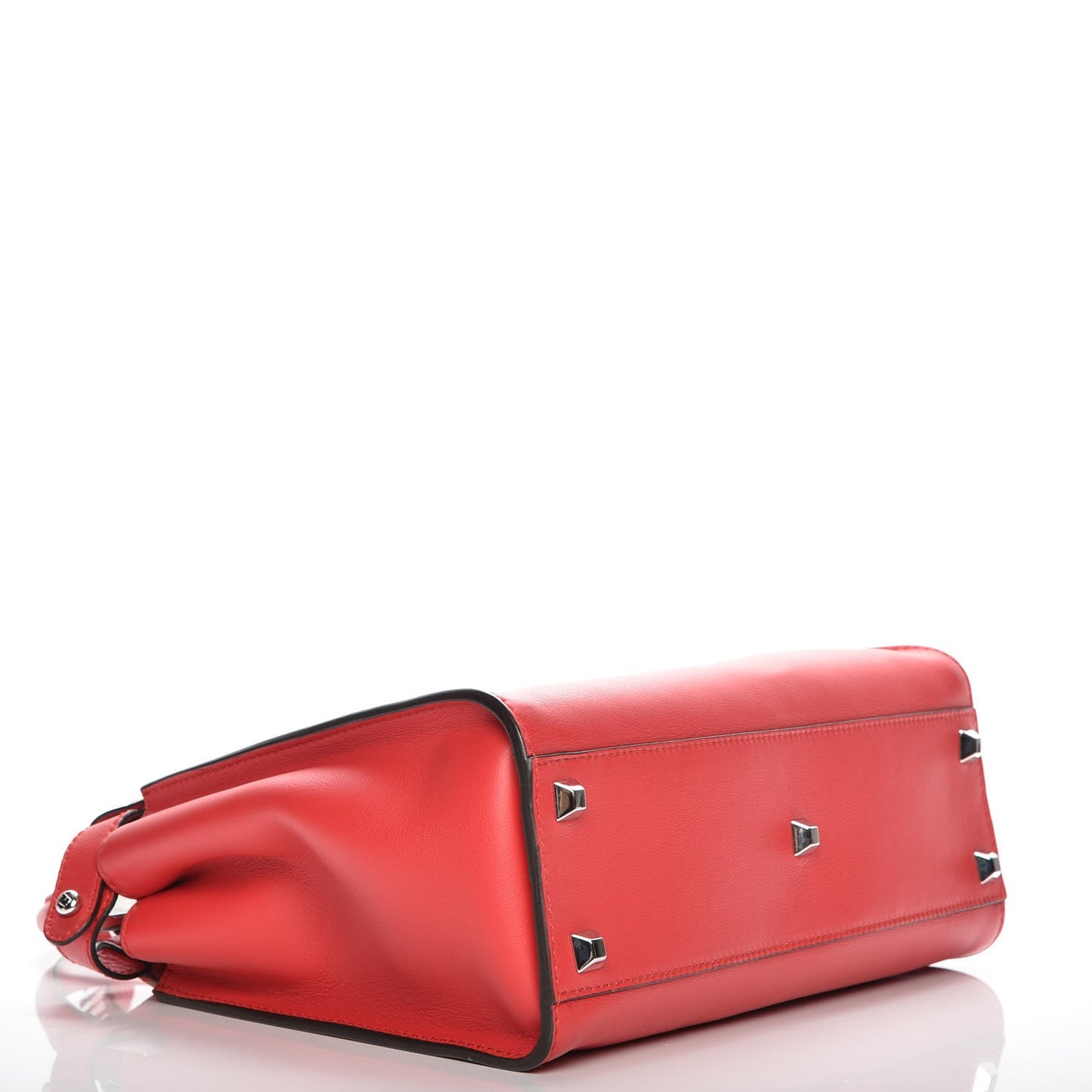 Vitello Seta Studded Medium Peekaboo Iconic Satchel Fiamma