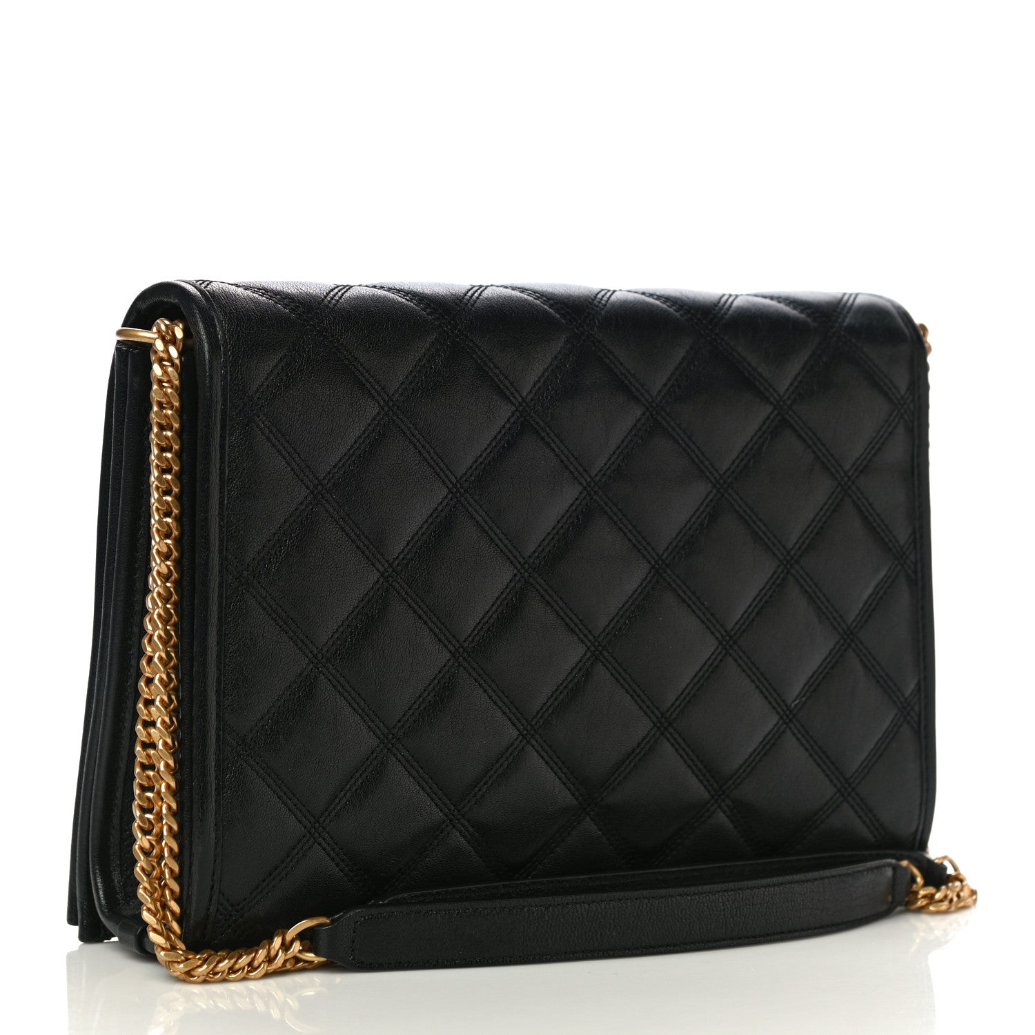 Saint Laurent Lambskin Quilted Small Becky Chain Bag Black 3 of 11