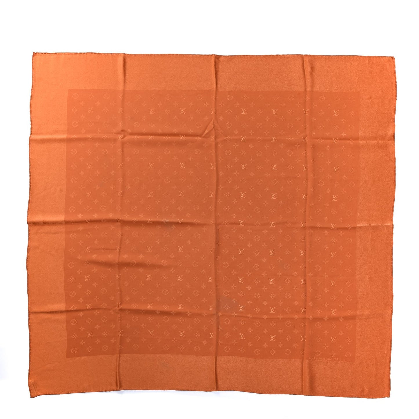 Silk Monogram Monaco Scarf Orange