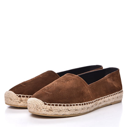 Saint Laurent Suede Monogram Espadrilles 36.5 Brown 3 of 8