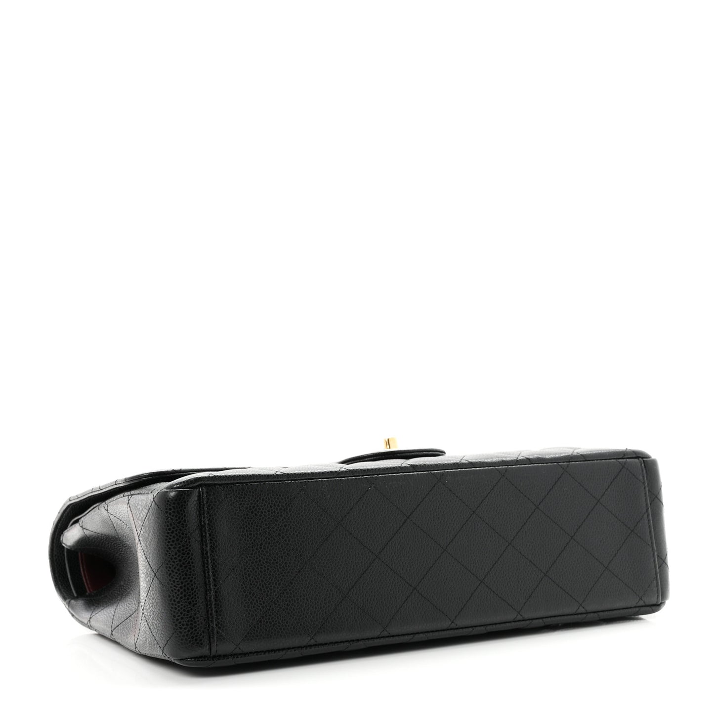 Caviar Quilted Maxi Double Flap Black