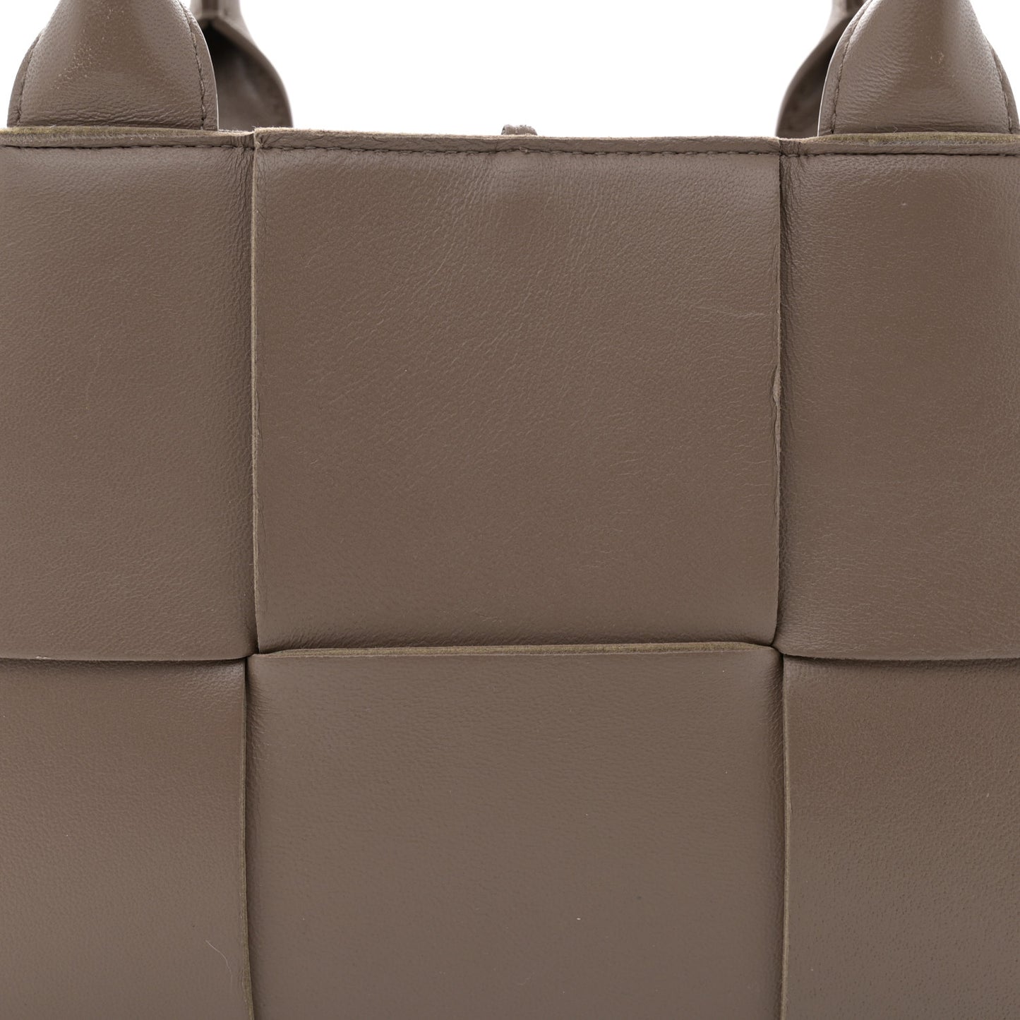 Nappa Maxi Intreccio Mini Arco Tote Taupe Grey