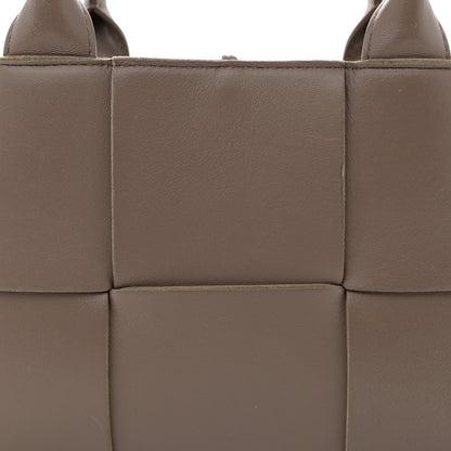 Bottega Veneta Nappa Maxi Intreccio Mini Arco Tote Taupe Grey 8 of 11