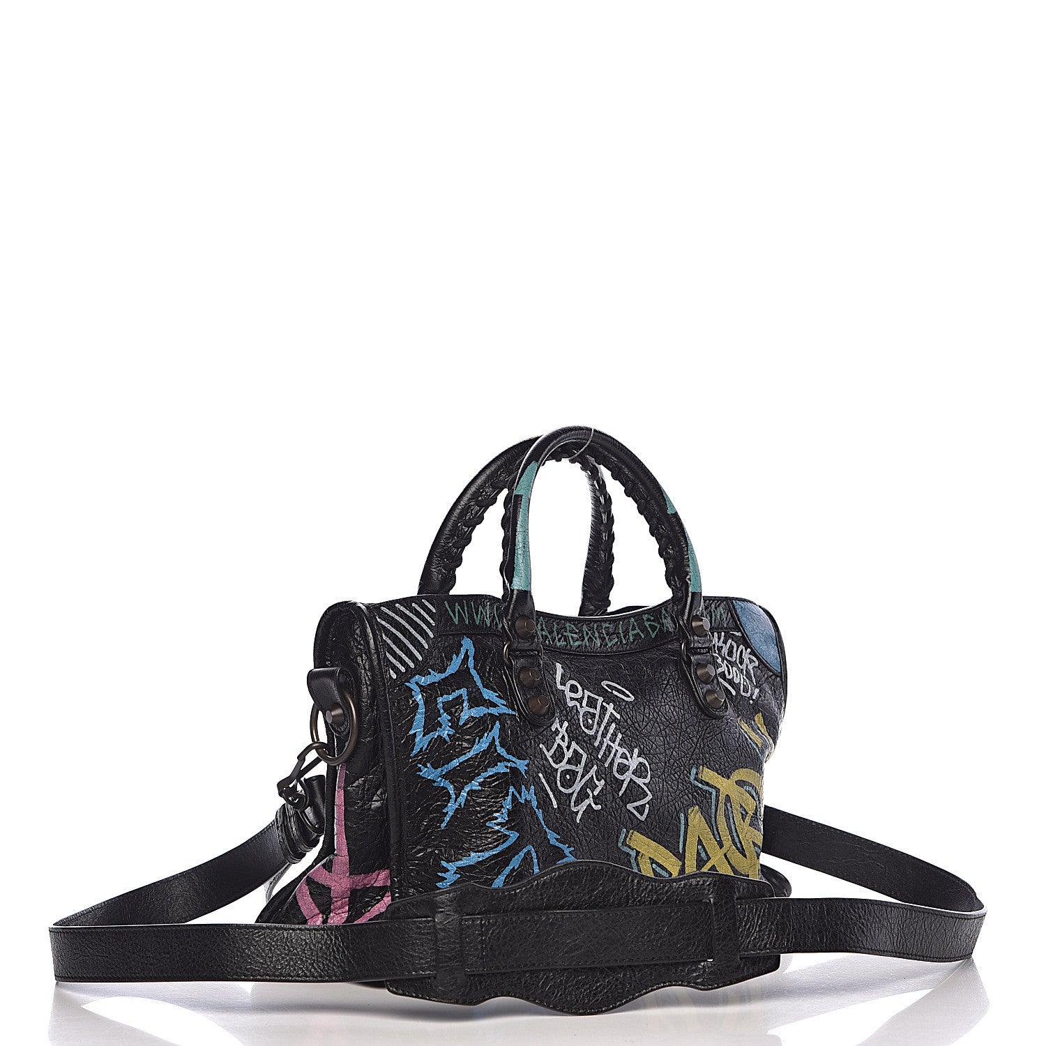 Balenciaga Agneau Graffiti All Over Classic Hardware S City Black Multicolor 3 of 10
