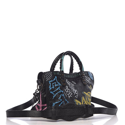 Balenciaga Agneau Graffiti All Over Classic Hardware S City Black Multicolor 3 of 10