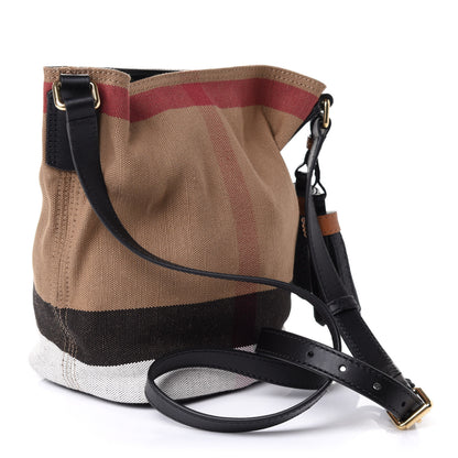 Burberry Canvas Mega Check Mini Ashby Tassel Crossbody Black 2 of 4