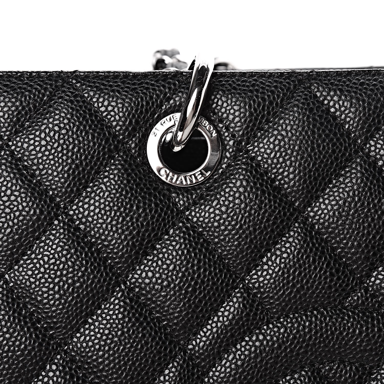 Chanel Caviar Quilted Grand Shopping Tote GST Black 8 of 10