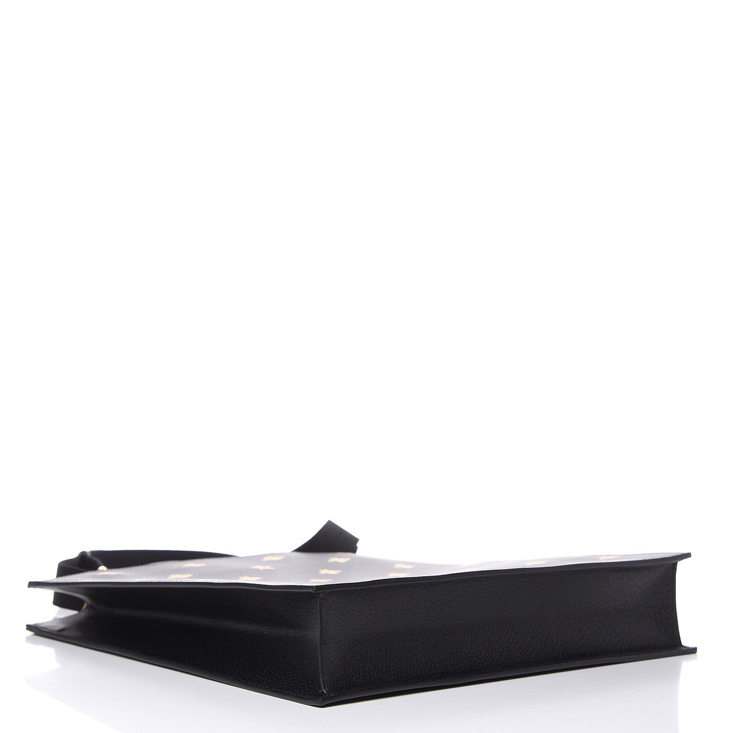 Grained Calfskin Bee Star Vertical Tote Black