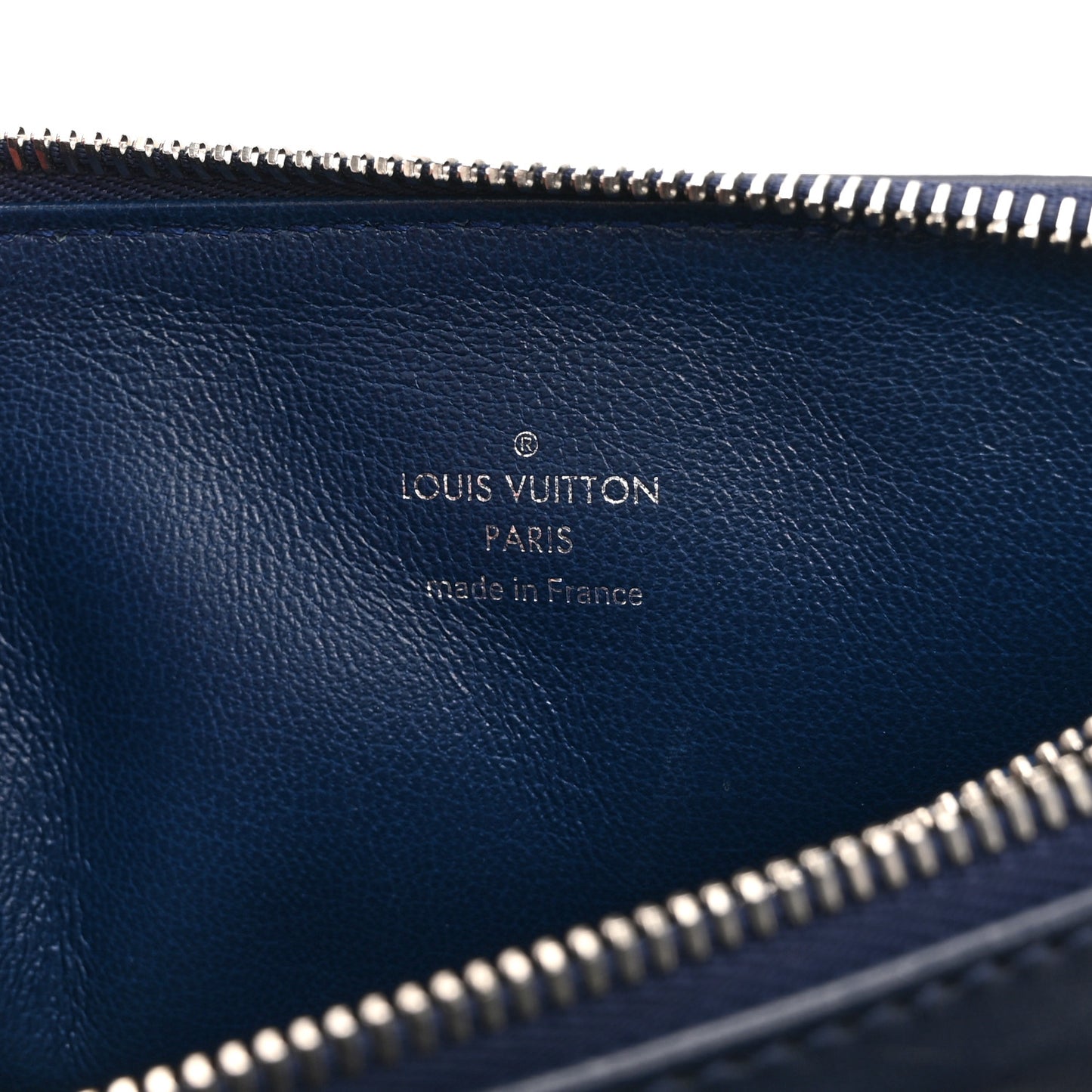 Lambskin Embossed Monogram Coussin PM Denim Blue