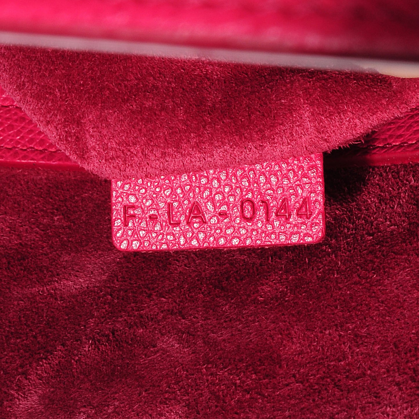 Grained Calfskin Medium Phantom Luggage Fuchsia