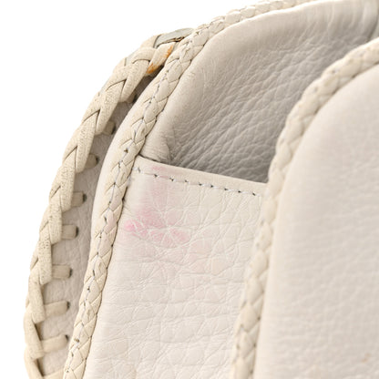 Christian Dior Calfskin Braided Gaucho Double Saddle Bag White 16 of 21