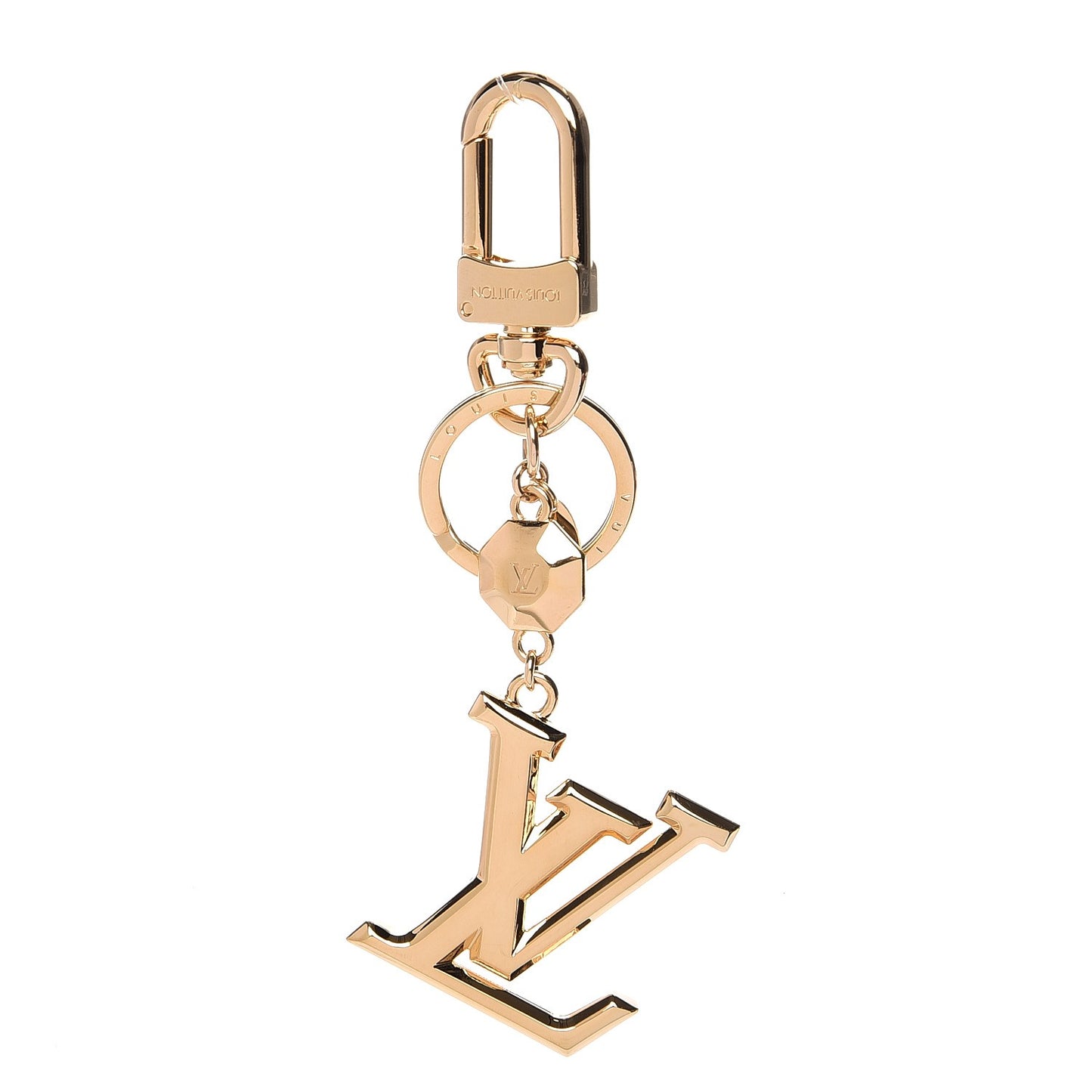 LV Facettes Key Holder Gold