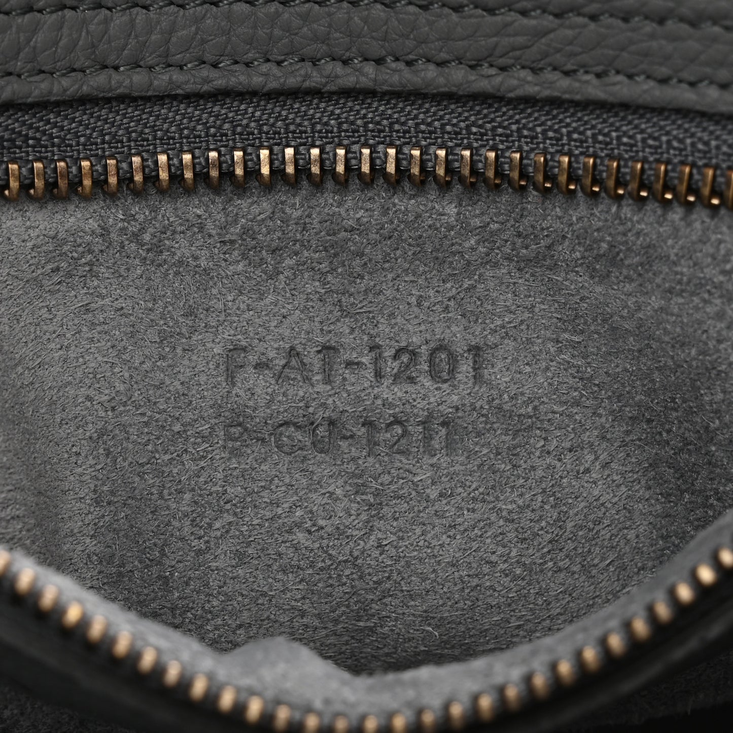 Baby Drummed Calfskin Micro Luggage Kohl