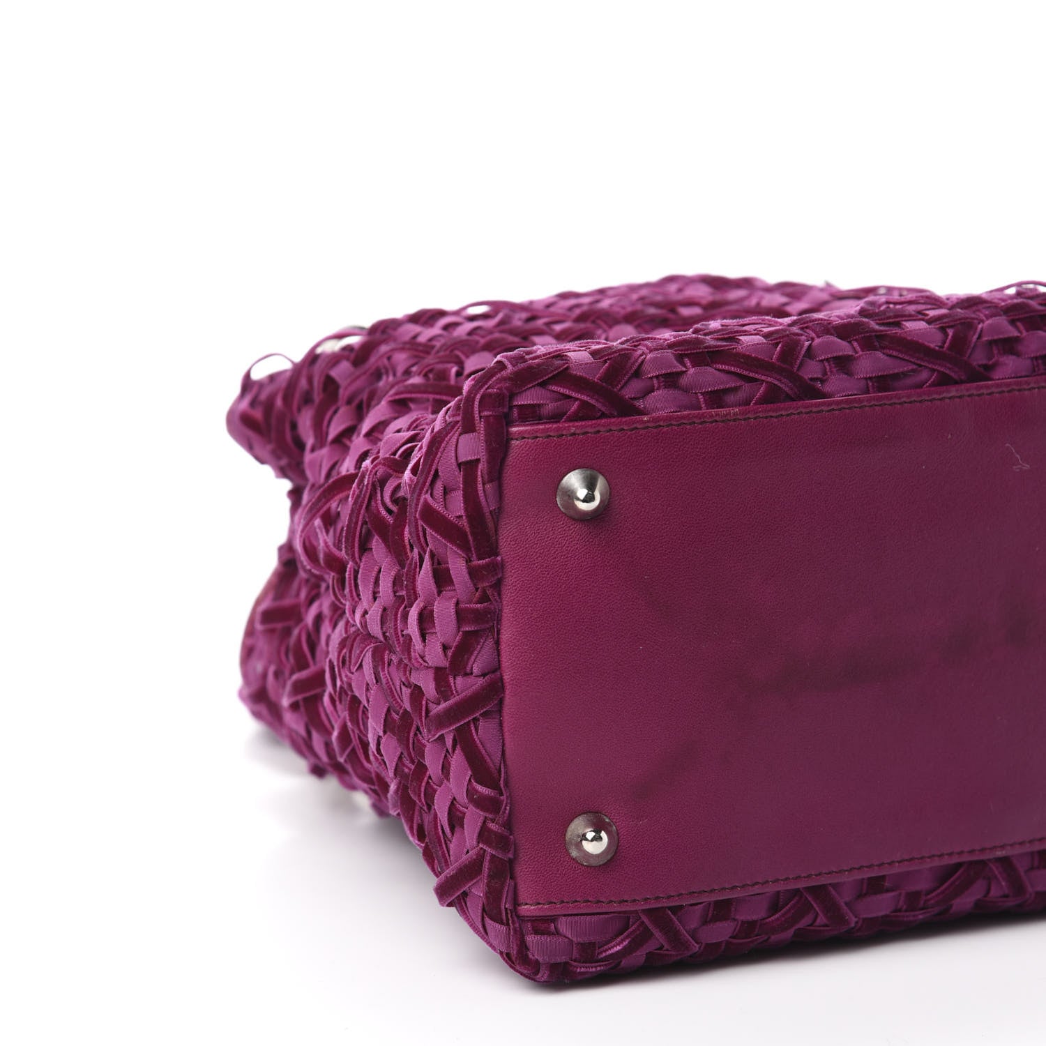 Christian Dior Velvet Woven Small Lady Dior Purple 6 of 12