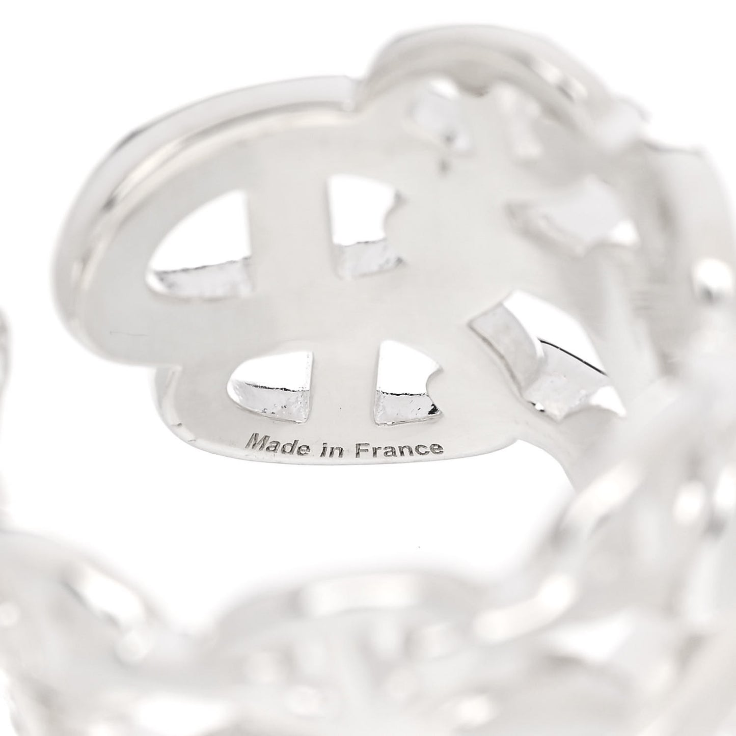 Sterling Silver GM Chaine d'Ancre Enchainee Band Ring 53 6.25