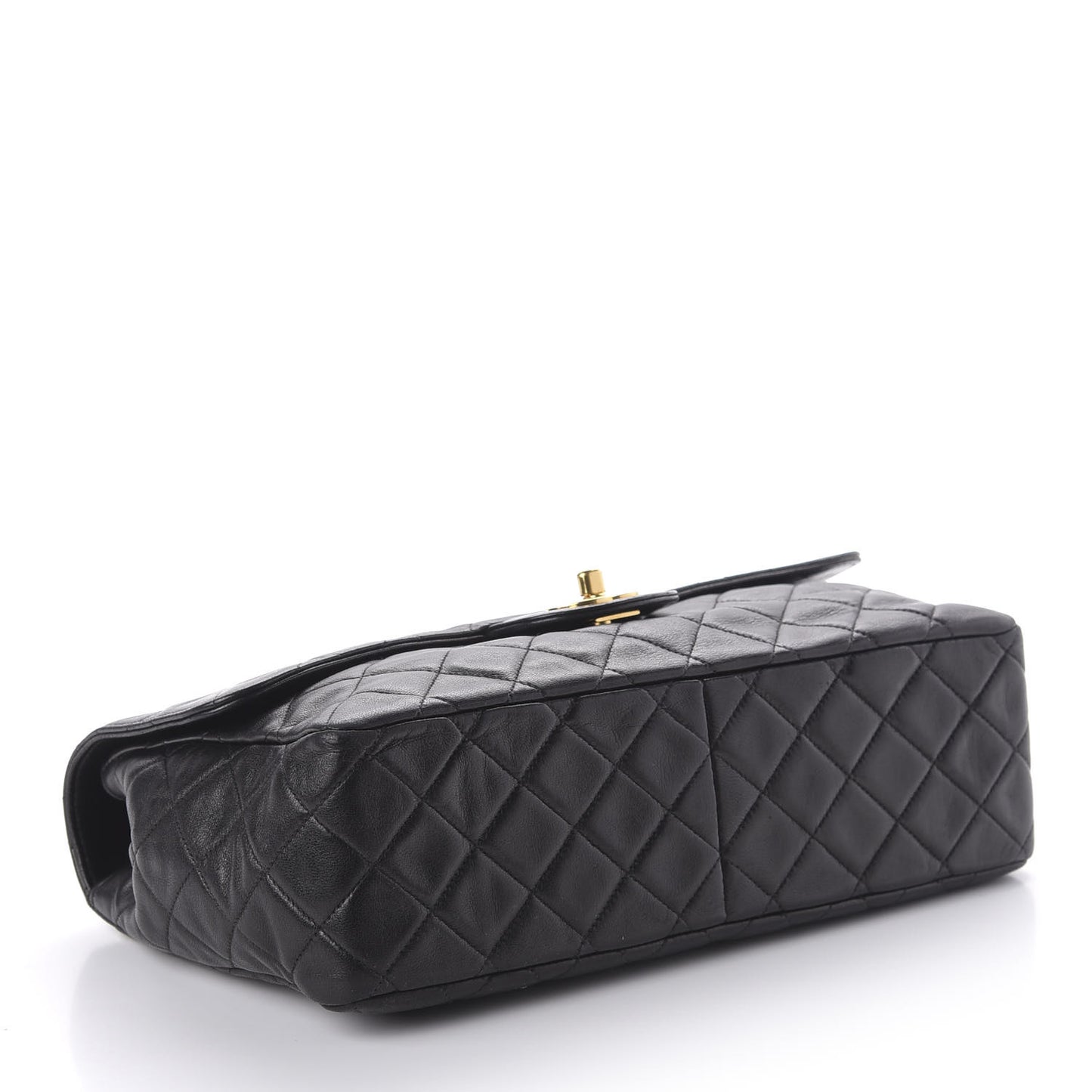 Lambskin Quilted Medium Single Flap Black