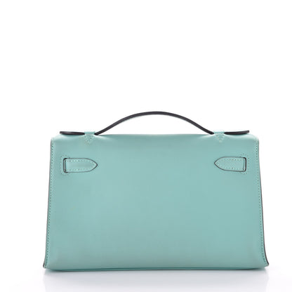 Hermes Swift Kelly Pochette Clutch Bleu Atoll 5 of 30