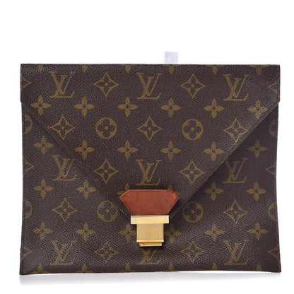 Louis Vuitton Monogram Poche Plate Envelope Clutch PM 1 of 9