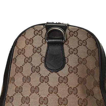 Gucci Monogram Vintage Web Medium Boston Dark Brown 14 of 16