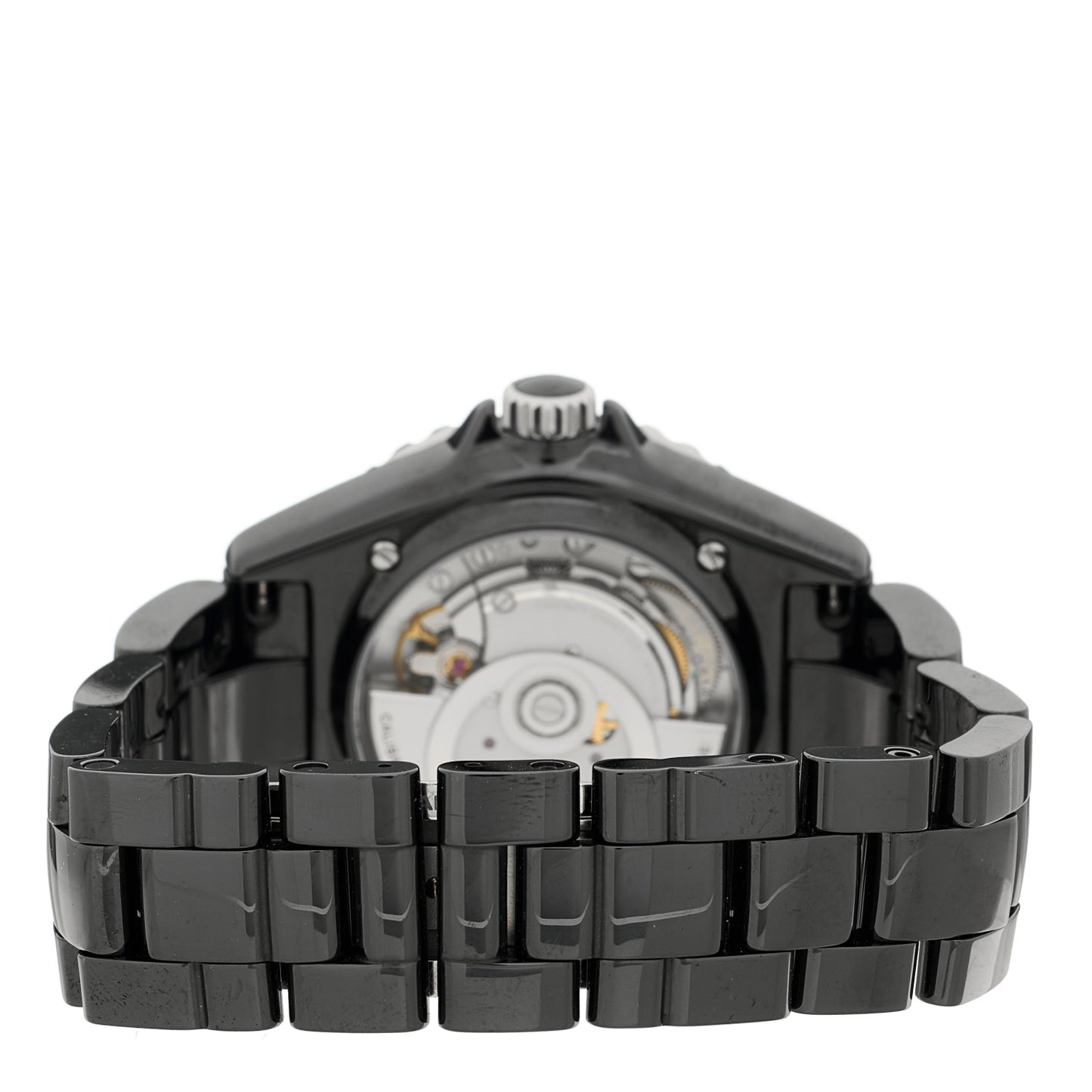 Stainless Steel Ceramic Diamond 38mm J12 Automatic Watch Black