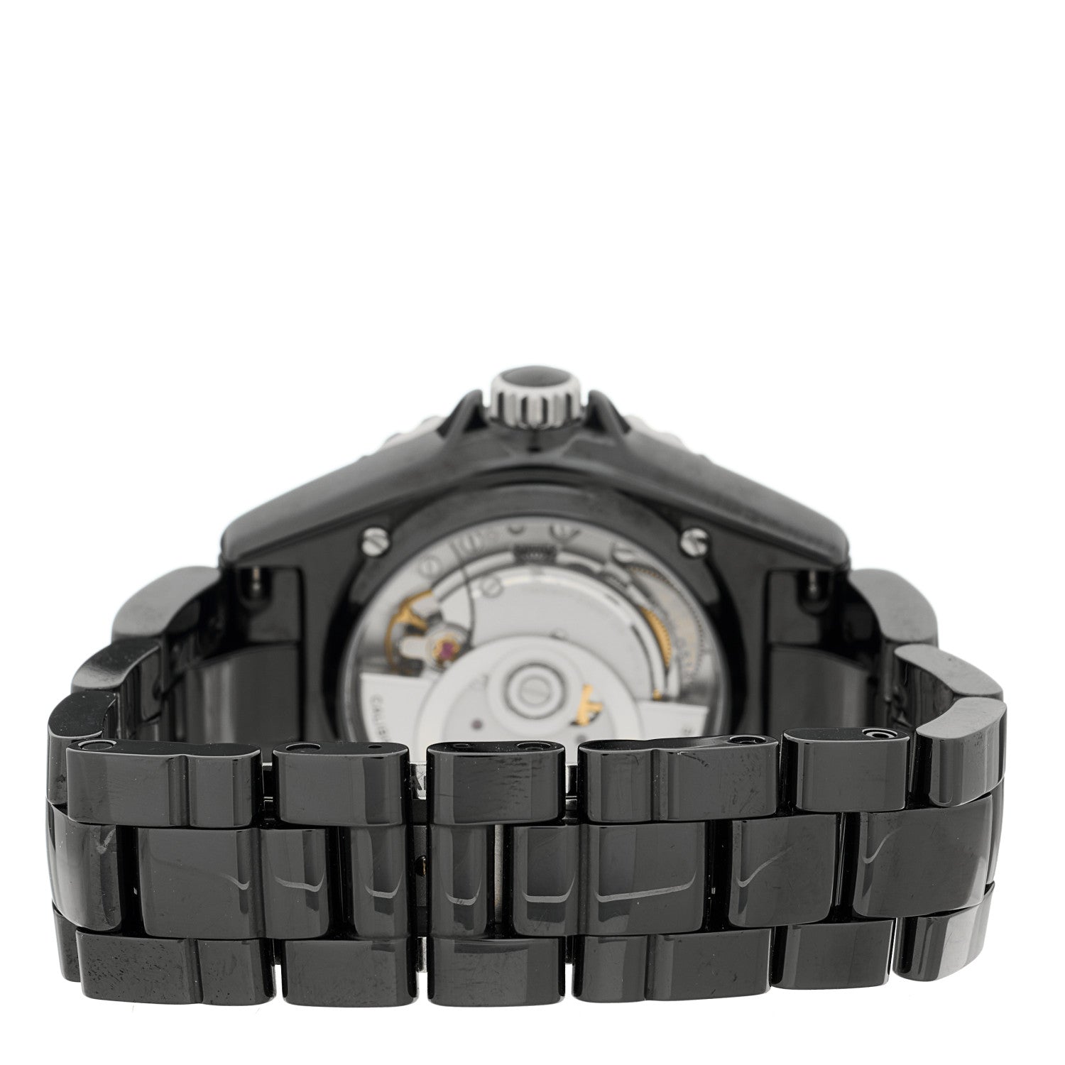 Chanel Stainless Steel Ceramic Diamond 38mm J12 Automatic Watch Black 3 of 5