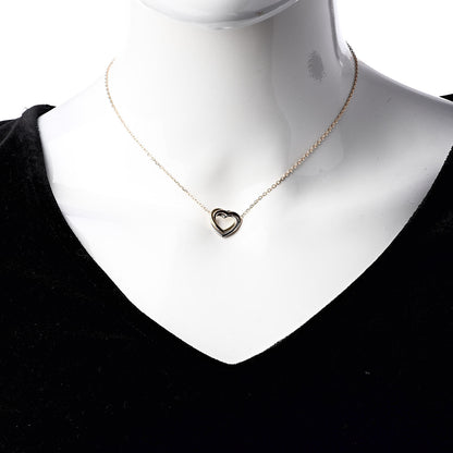 Cartier 18K Pink Yellow White Gold Trinity Heart Necklace 2 of 5