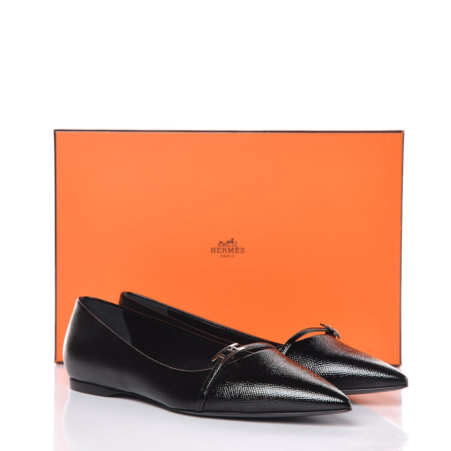 Patent Epsom Laura Ballerina Flats 38.5 Black