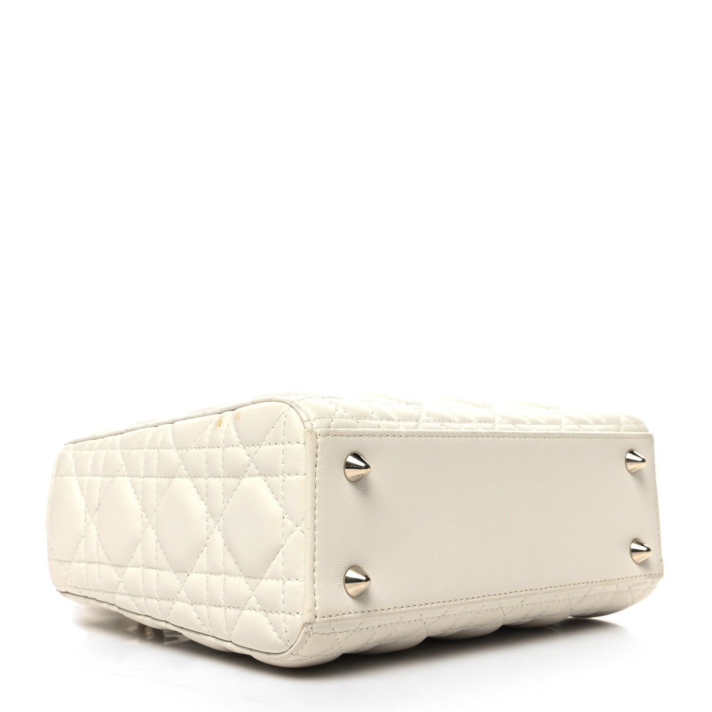 Lambskin Cannage Small My ABCDior Lady Dior White