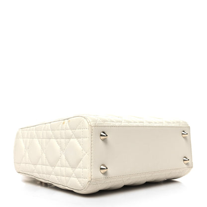 Christian Dior Lambskin Cannage Small My ABCDior Lady Dior White 4 of 13