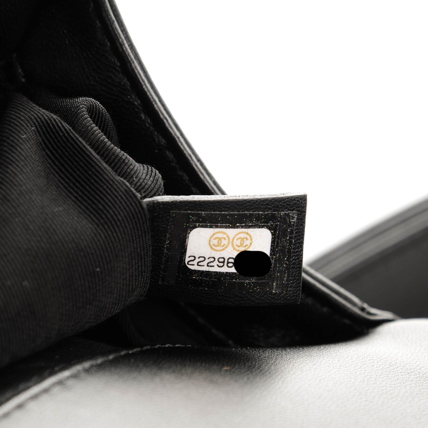 Lambskin Quilted Medium Boy Flap Black