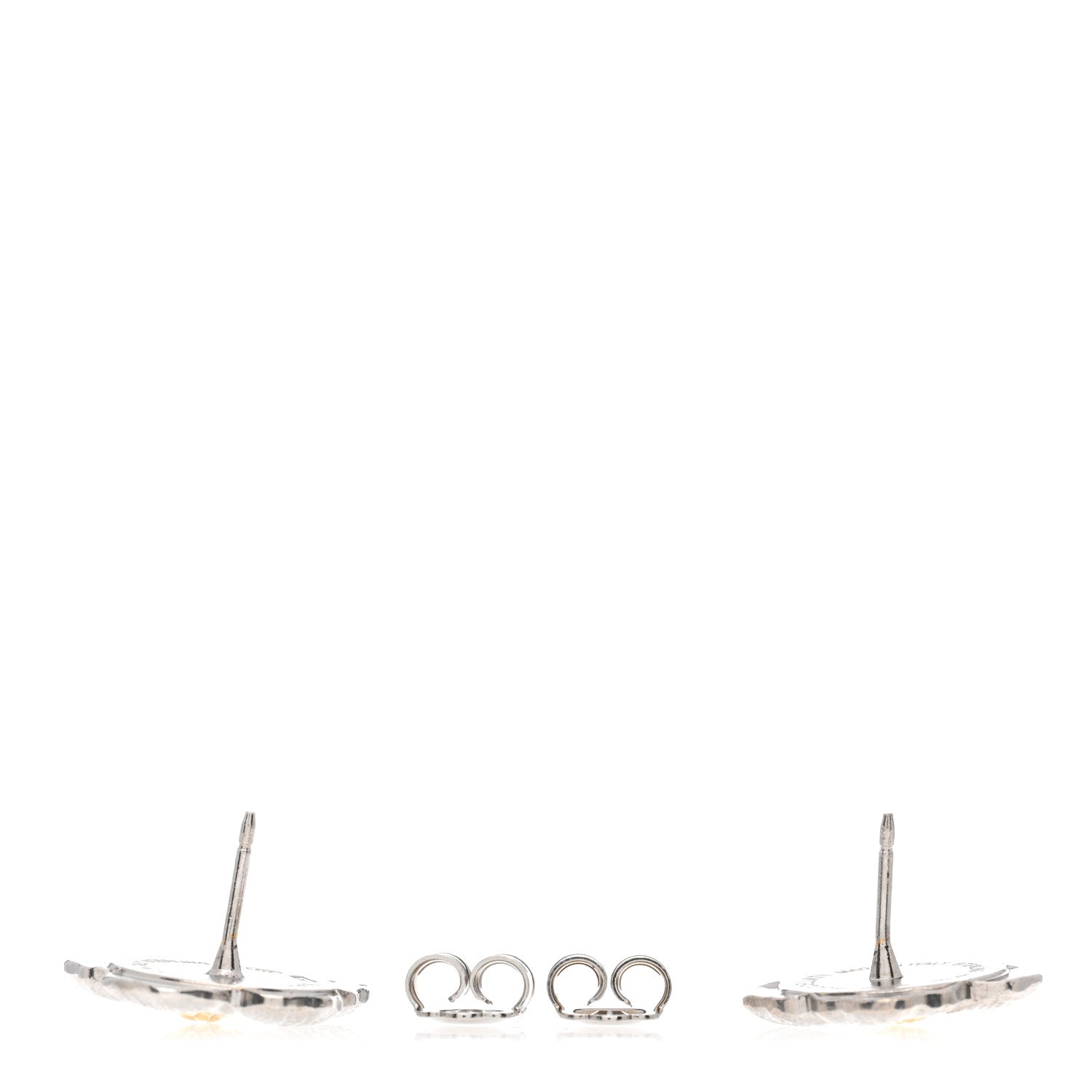 Buccellati Sterling Silver Vermeil Blossoms Gardenia Earrings 3 of 4