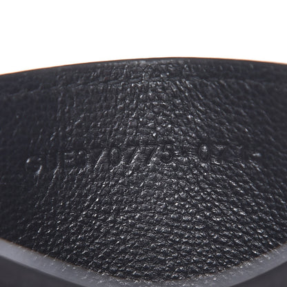 Saint Laurent Grain De Poudre Matelasse Chevron Monogram Credit Card Case Black 7 of 8